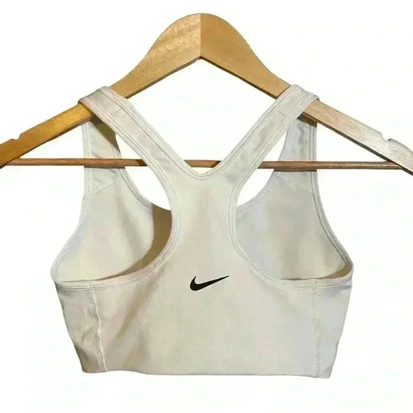 NWT Nike Women’s Rebel Swoosh JDI Dri-Fit Medium Support Sports Bra White Size S - Picture 2 of 7